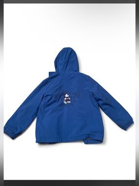 Disney Blue Hooded Raincoat with Mickey Embroidery